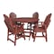 Highwood Usa Hamilton 5pc Round Counter Height Outdoor Patio Furniture Dining Set AD-CNA48-RED - alternate 1